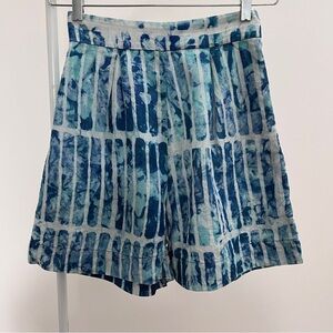 Osei Duro 100% linen shorts in Marine Chalk S blue white sustainable ethical